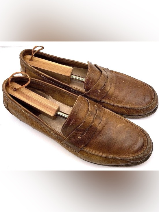 Frye Leather Penny Loafers Men 12 Tan Moc Toe Casual Shoes Classic main image 14